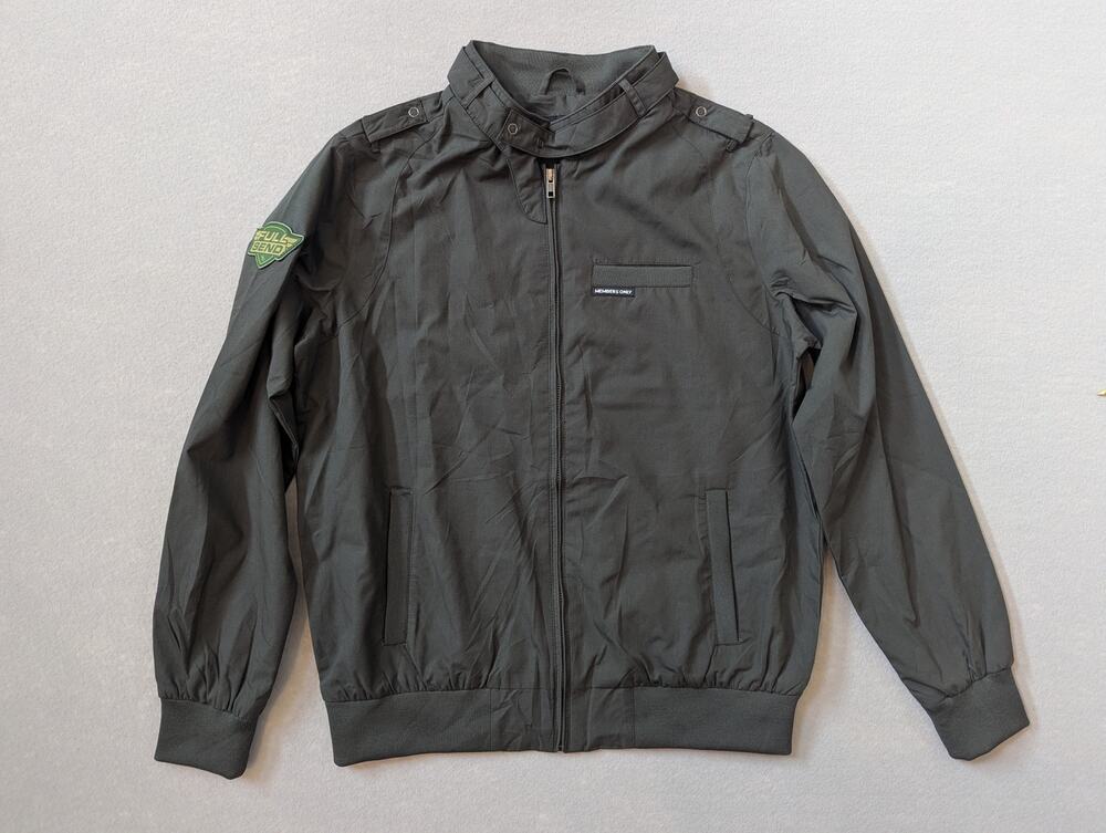 Members Only x BambooHR Full Send Custom Iconic Racer Jacket Dark Green